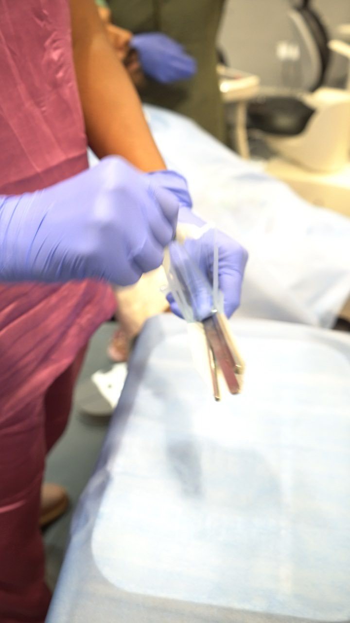 Sterile Surgical Instruments Setup